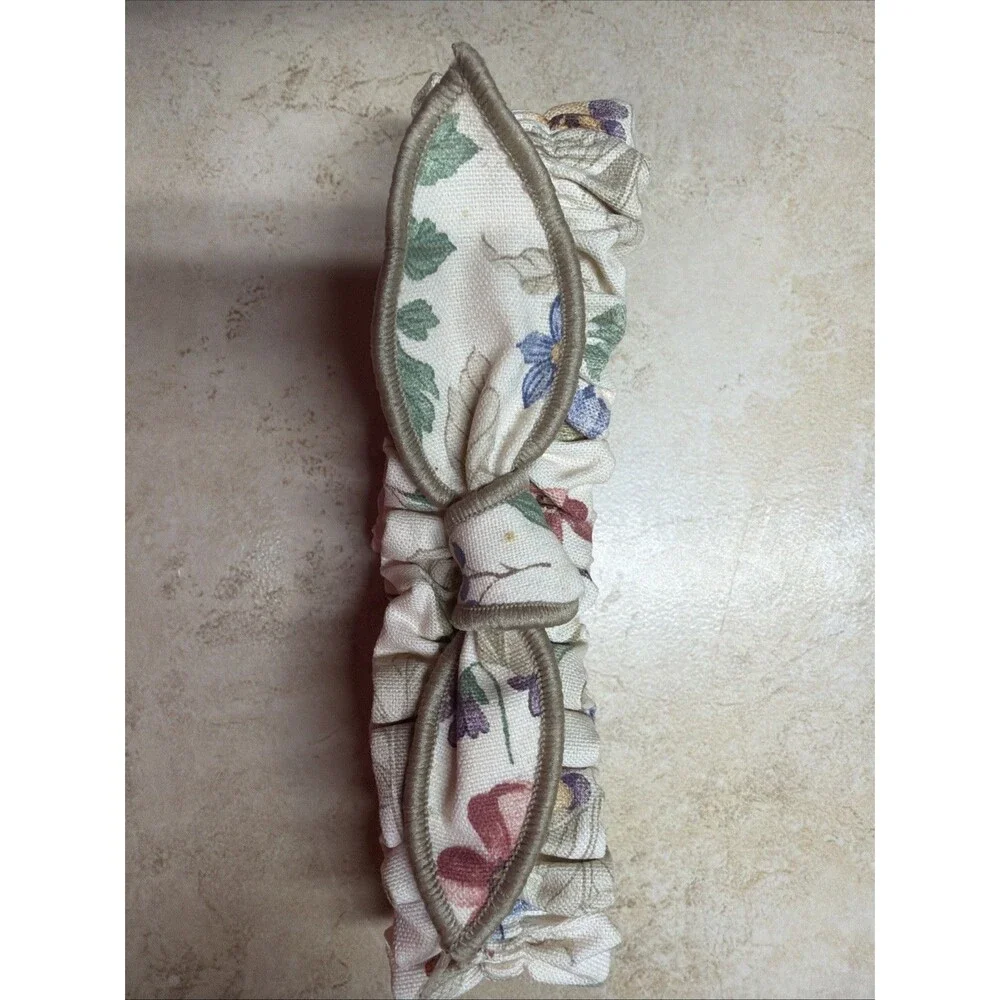 Longaberger Botanical Stone Leaf Fabric Bow Medium Garter